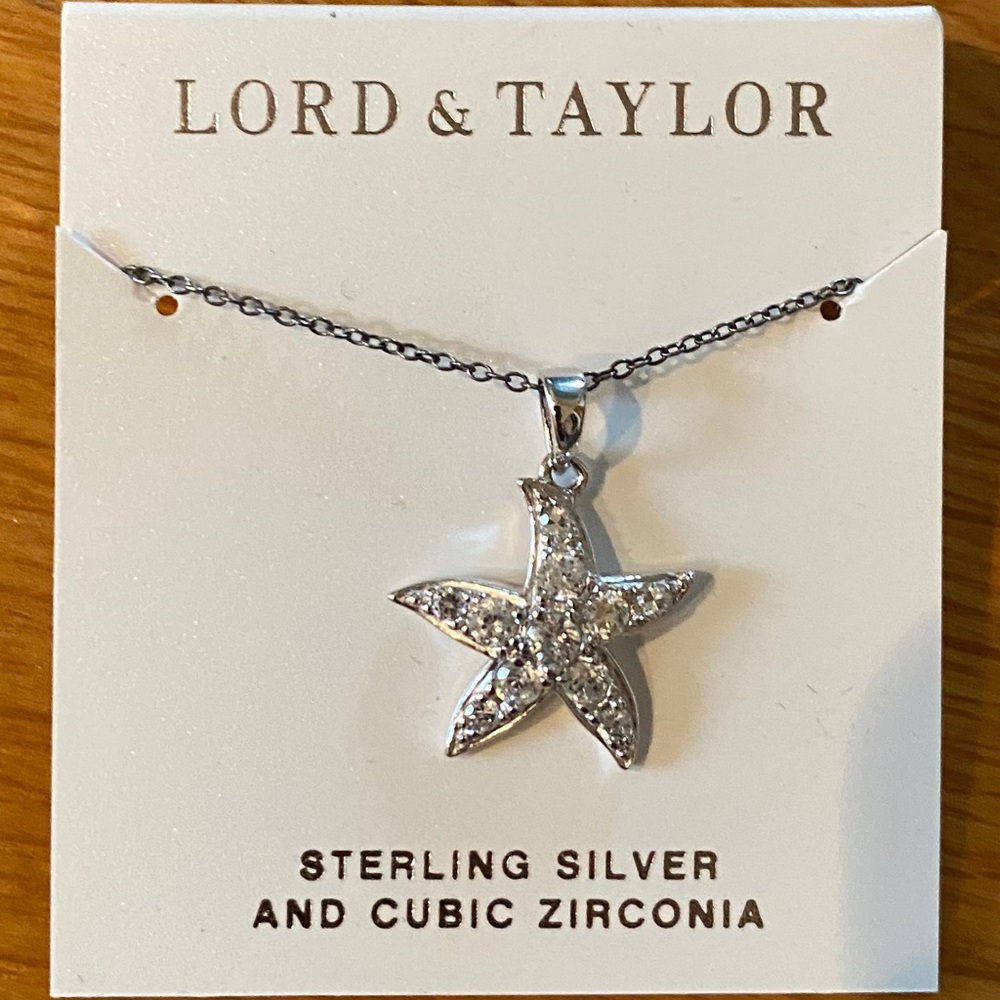 Star cubic zirconia necklace